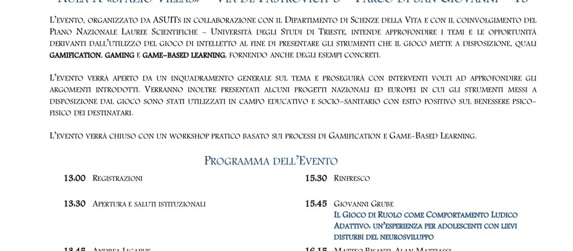 Gamification, Gaming e Game-Based Learning in contesti socio-sanitari ed educativi