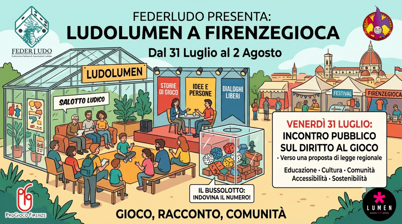 LudoLumen: Il Nuovo Salotto Ludico Firmato Federludo a FirenzeGioca